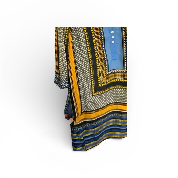 🔥NEW Grace Elements Boho Geometric 3/4 length sleeve shift dress. Knee length - Picture 4 of 6